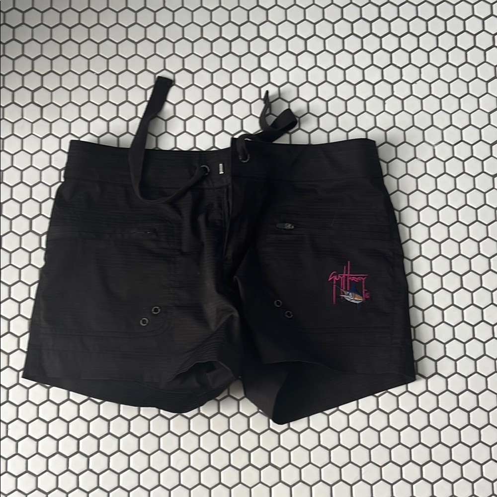 Guy Harvey Black Women's Athletic Shorts